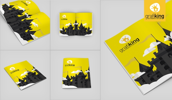 5 Adet Perspektif Dergi Mock-Up