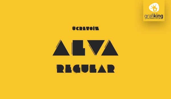 Alva Regular Minimalist Geotmetrik Font