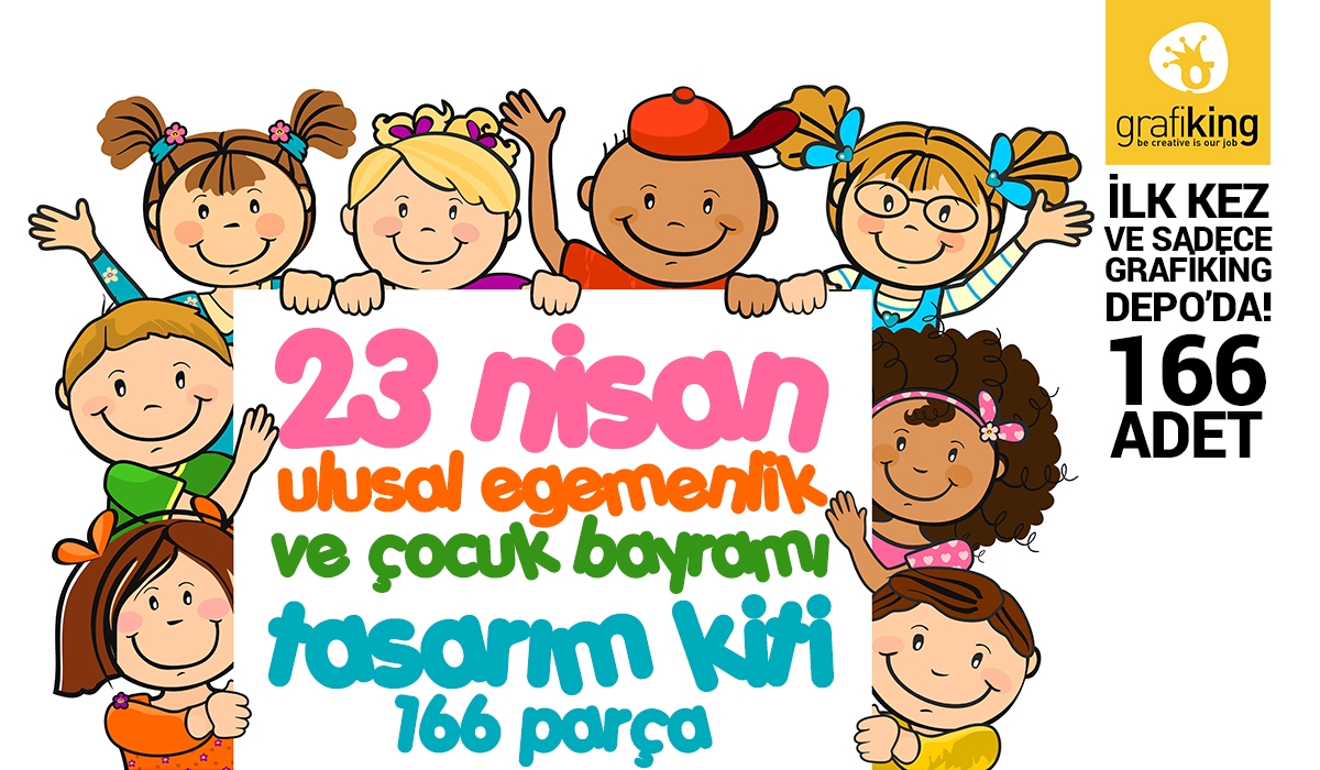 23 Nisan Ulusal Egemenlik ve Çocuk Bayramı Tasarım Kiti EPS