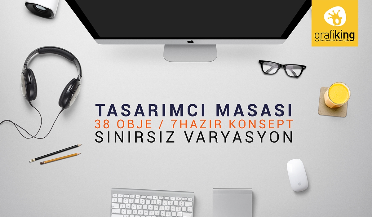 Tasarımcı Masası Mock-Up PSD