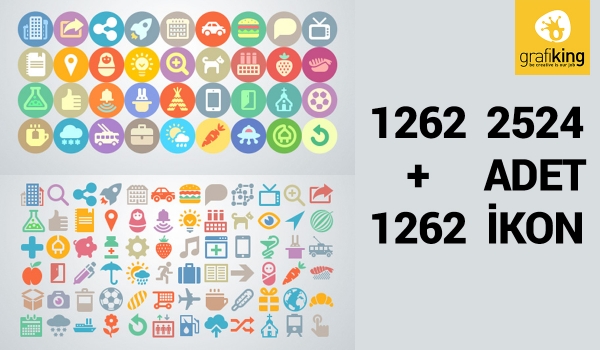 2524 Adet Çok Amaçlı İkon Arşivi PNG